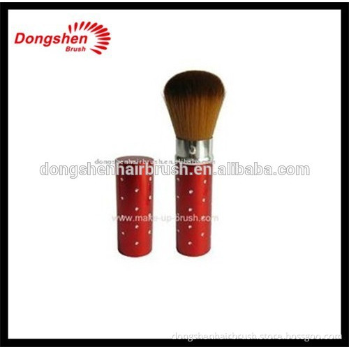 Red retractable powder brush,makeup brush free samples,cosmetic brush manufacturer China